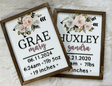 Load image into Gallery viewer, Birth Stat Sign