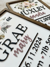 Load image into Gallery viewer, Birth Stat Sign