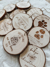 Load image into Gallery viewer, Wood Slice Ornaments
