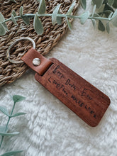 Load image into Gallery viewer, Wood + Leather Custom Engraved Keychain