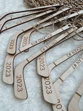 Load image into Gallery viewer, Personalized Hockey Stick Ornament
