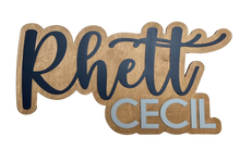 Load image into Gallery viewer, Stacked Floating Name Sign