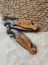 Load image into Gallery viewer, Personalized Carbon Fiber Pocket Knife Tool