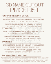 Load image into Gallery viewer, Nursery 3D Name Cutout (DEPOSIT)