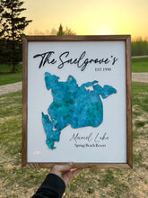 Load image into Gallery viewer, Personalized Lake Map
