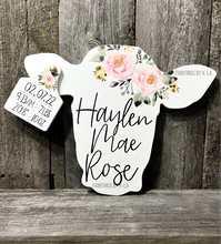 Load image into Gallery viewer, Birth Stats Cow