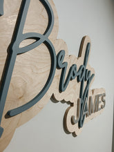 Load image into Gallery viewer, Stacked Floating Name Sign