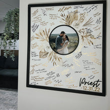 Load image into Gallery viewer, Watercolour Floral Wedding Guestbook with Photo