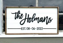 Load image into Gallery viewer, Family Name Sign
