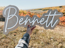 Load image into Gallery viewer, Stacked Floating Name Sign