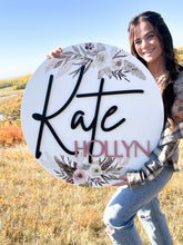 Load image into Gallery viewer, Watercolour Nursery Sign