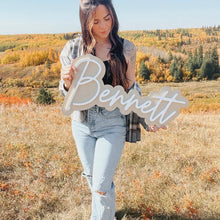 Load image into Gallery viewer, Stacked Floating Name Sign