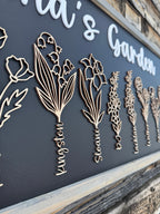 3D Birth Flower Sign
