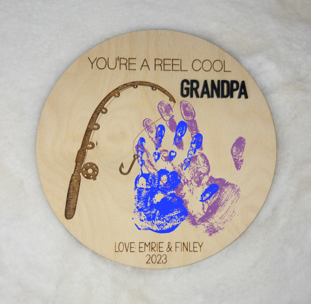 "Reel Cool Grandpa/Dad" Plaque