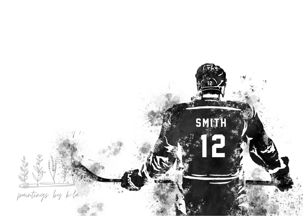 Personalized Hockey Player Print