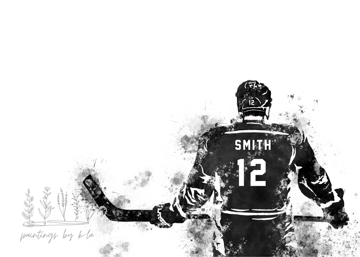 Personalized Hockey Player Print