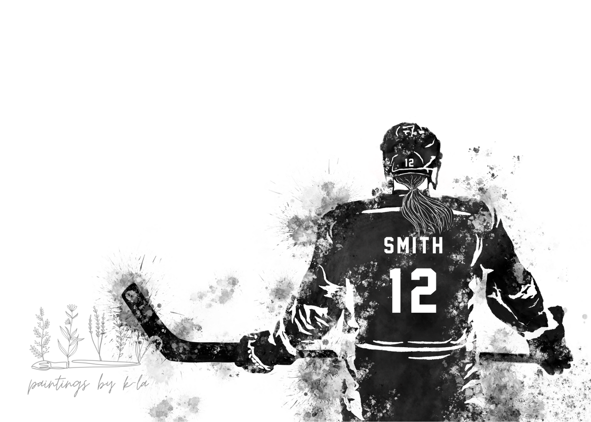 Personalized Hockey Player Print