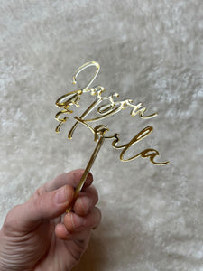 Personalized Text Cake Topper