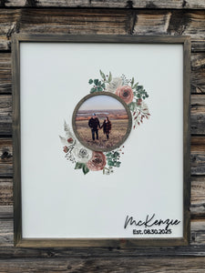 Watercolour Floral Wedding Guestbook with Photo