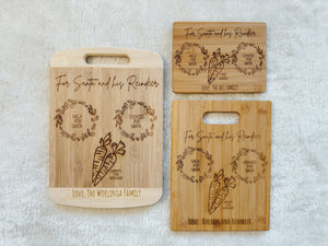 Engraved board for Santa and his Reindeer