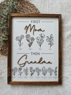 First Mom then Grandma Personalized Sign