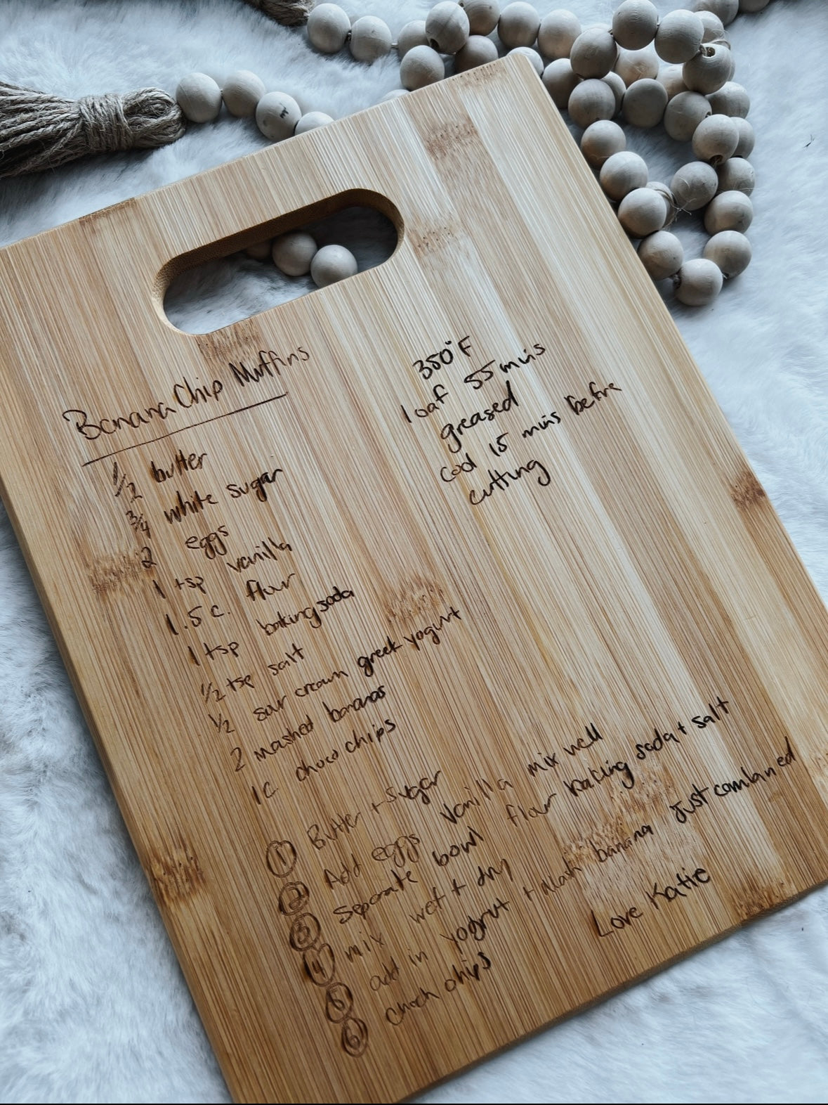 Recipe Cutting Board