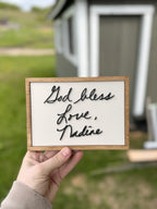 3D Hand Lettered Sign