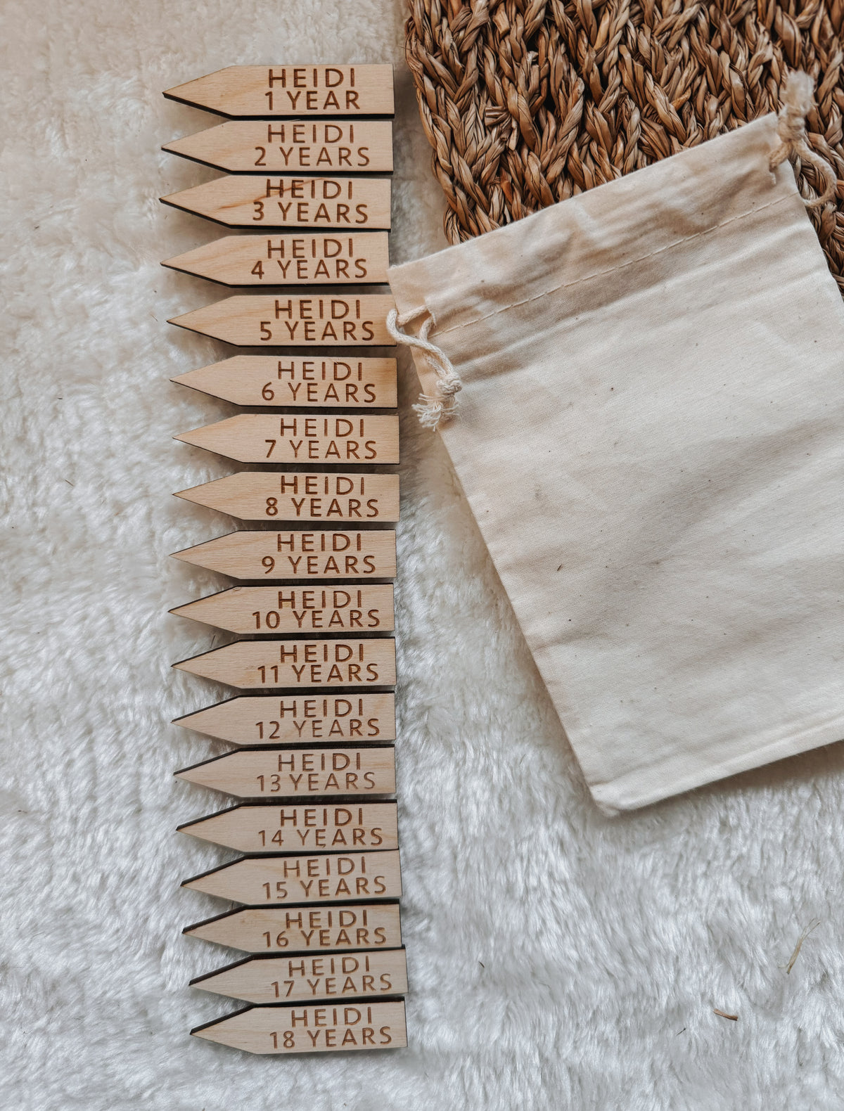 Wood Growth Chart Markers