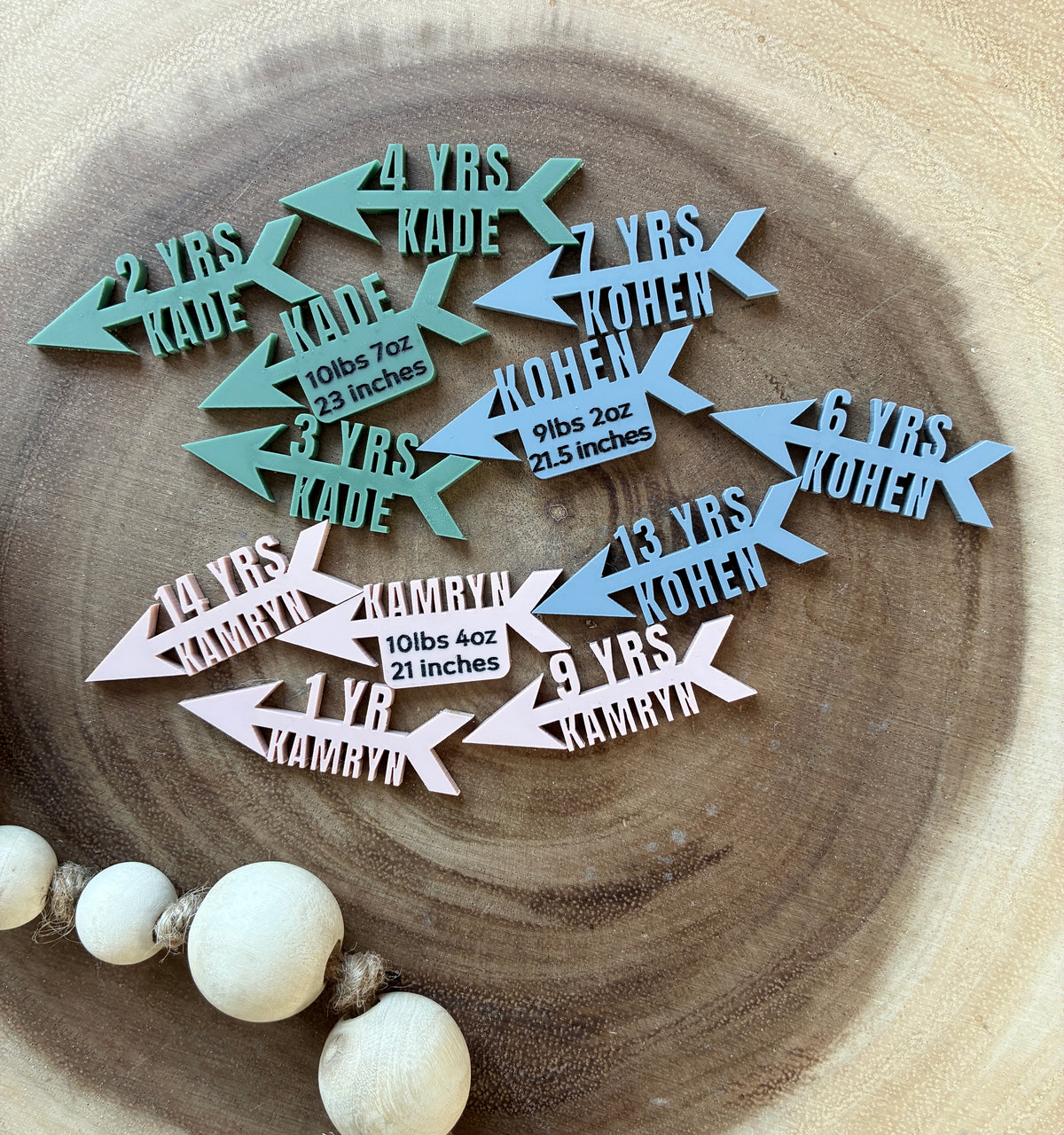 Acrylic Growth Chart Markers