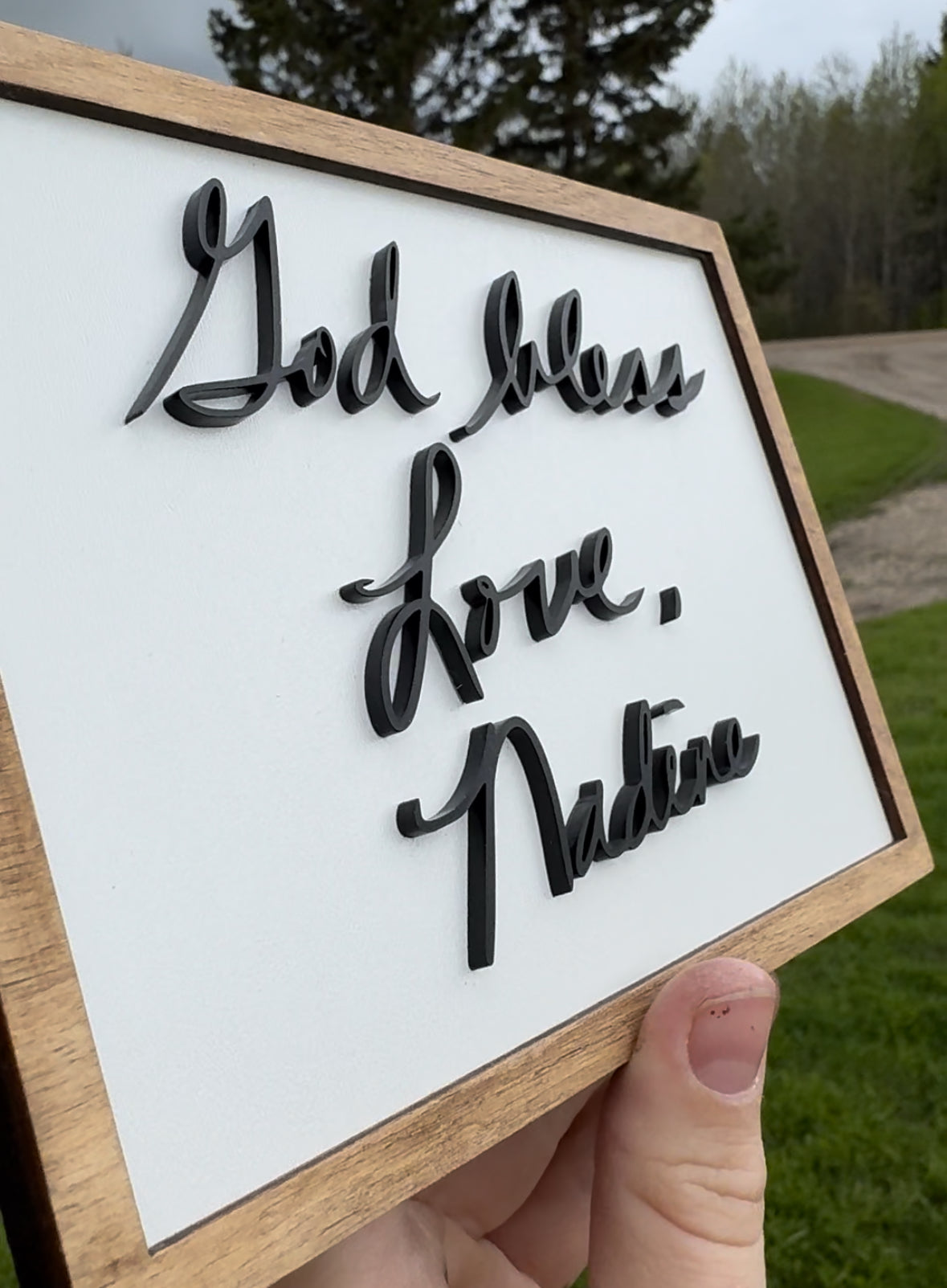 3D Hand Lettered Sign