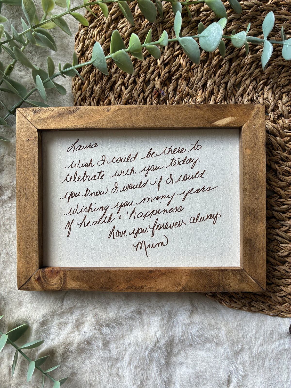 Engraved Hand Lettered Sign