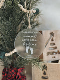 "Carried for a moment, loved for a lifetime" Baby Memorial Ornament
