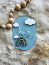 Load image into Gallery viewer, Acrylic She's Here/He's Here Disc

