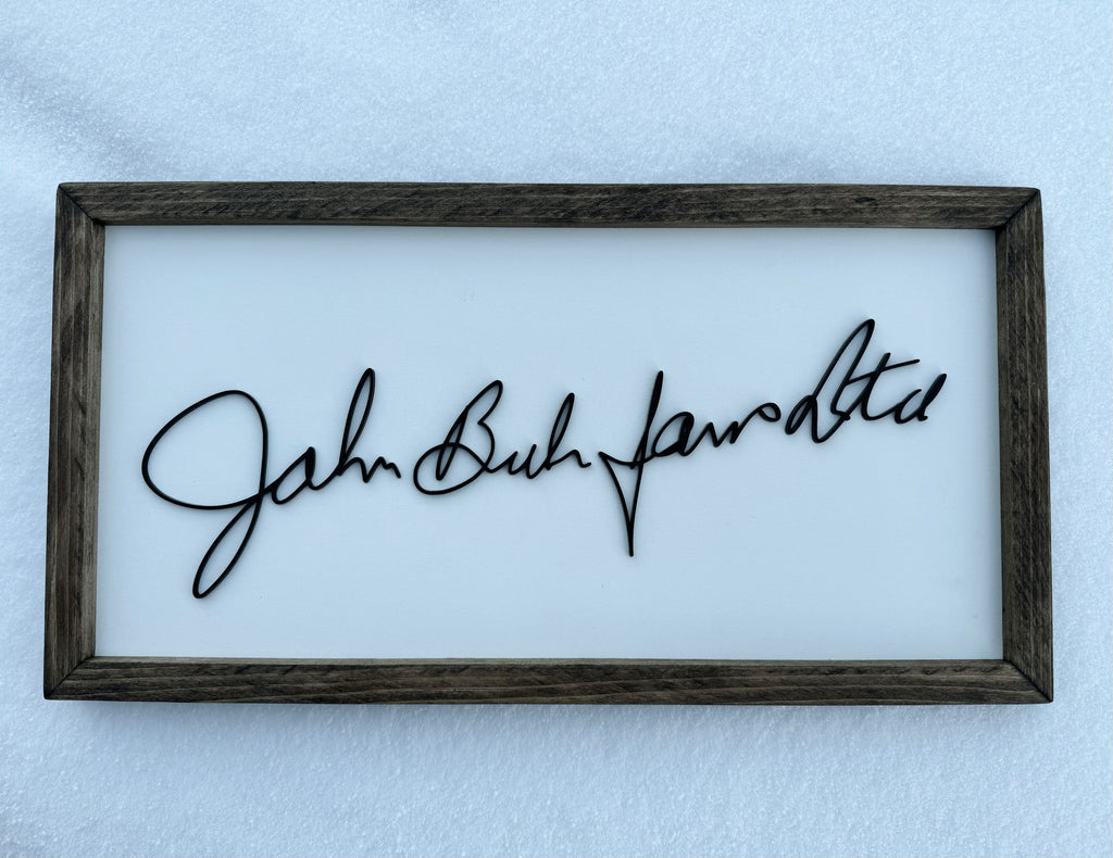 3D Hand Lettered Sign