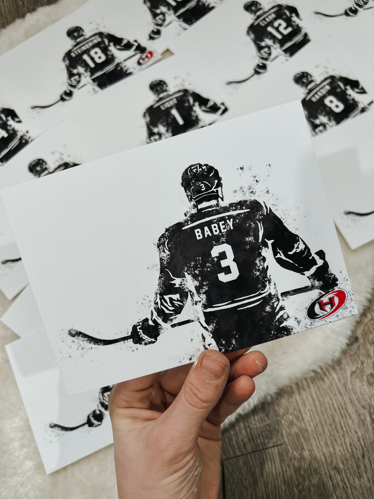 Personalized Hockey Player Print
