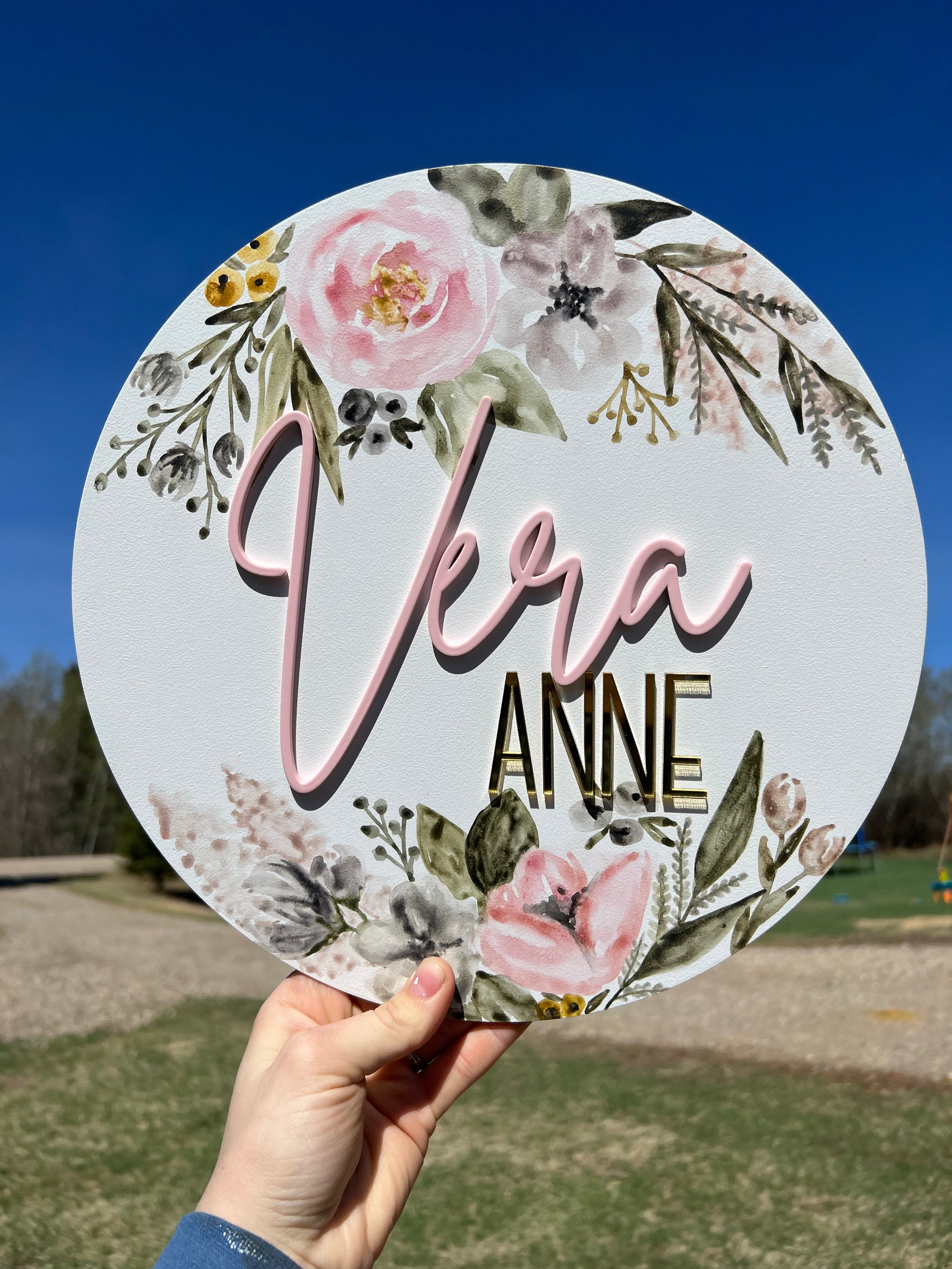Mini Watercolour Name Sign