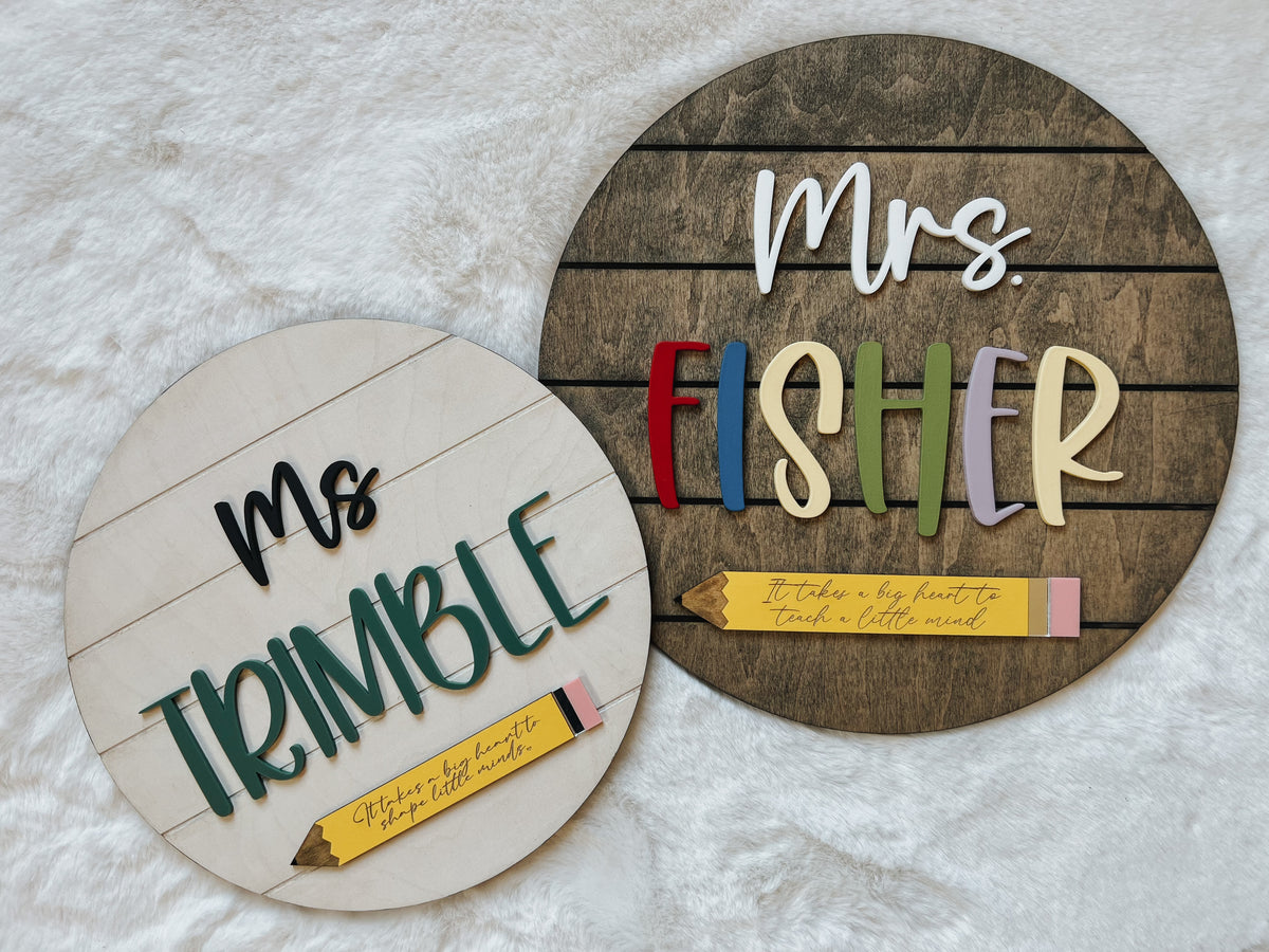 Teacher Name Mini Round