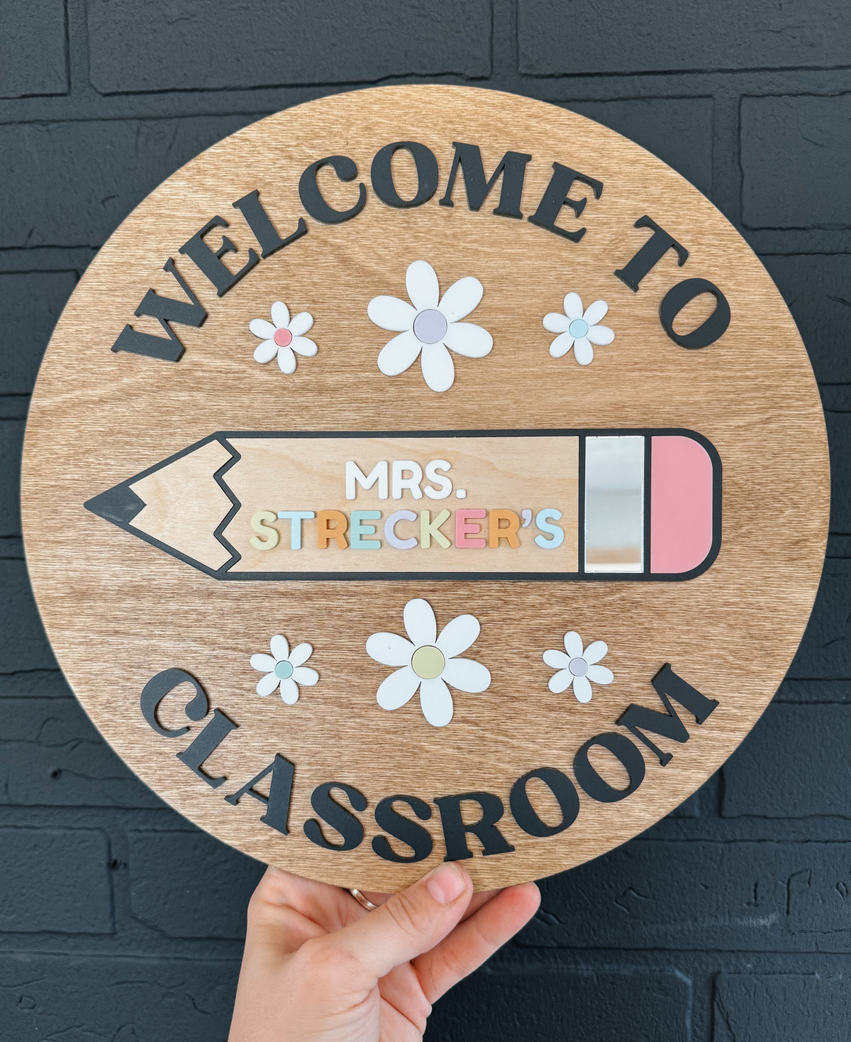 "Welcome to Classroom" Teacher Name Sign
