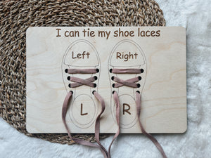 Tie My Shoes Learning Board