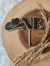 Load image into Gallery viewer, Faux Leather ONE Cake Topper
