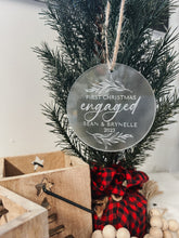 Load image into Gallery viewer, First Christmas As Mr&amp;Mrs / Engaged Ornament
