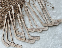 Load image into Gallery viewer, Personalized Hockey Stick Ornament
