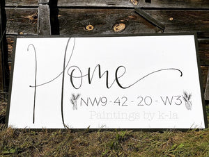 "Home" Land Location Sign