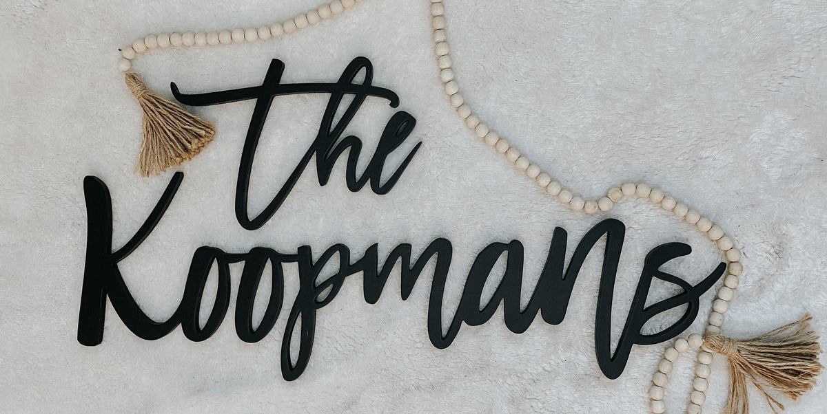 Personalized 3D Last Name Cutout