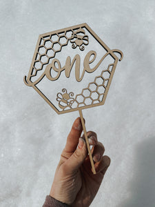 ONE Bee Hive Cake Topper