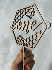 ONE Bee Hive Cake Topper