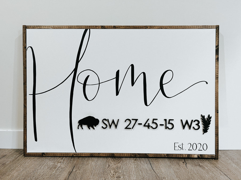 "Home" Land Location Sign