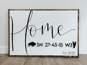 "Home" Land Location Sign
