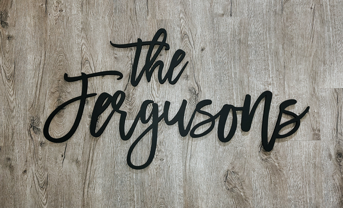 Personalized 3D Last Name Cutout