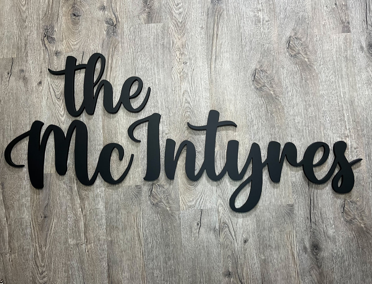 Personalized 3D Last Name Cutout